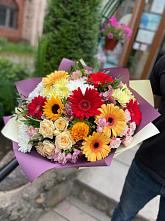 Букет цветов из:  Герберы, Ромашки, Хризантемы, Розы и Подсолнухи #REPLACE_PRED# Ясной