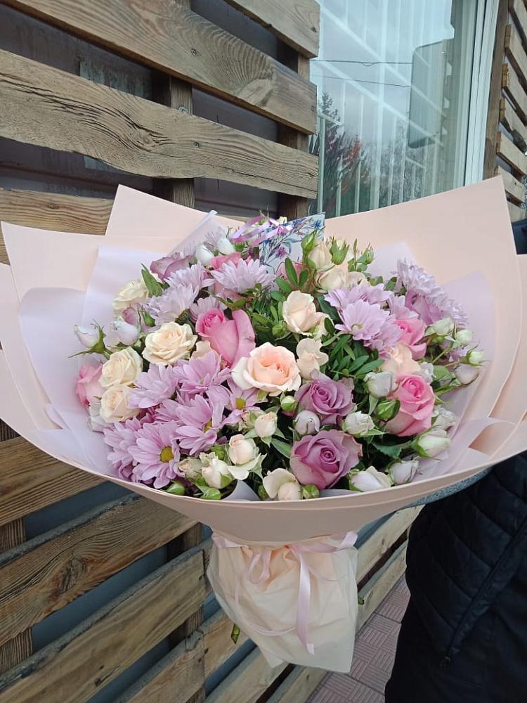 Букет цветов из: Розы и Хризантемы в Ясной