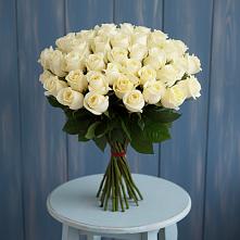 Букет 51 Белая роза Эдлесс Лав в Ясной