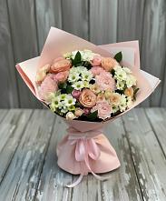 Букет цветов из:  Гвоздики, Розы и Хризантемы в Ясной