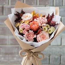 Букет цветов из:  Гвоздики, Хризантемы и Розы в Ясной