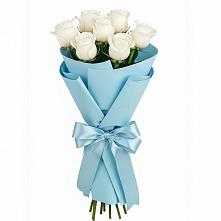 Букет 7 белых роз Проуд в Ясной