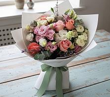 Букет цветов из:  Розы, Лизиантусы и Гвоздики #REPLACE_PRED# Ясной