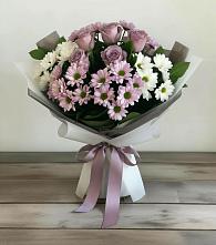 Букет цветов из:  Хризантемы и Розы #REPLACE_PRED# Ясной