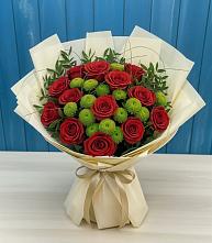 Букет цветов из:  Розы и Хризантемы в Ясной