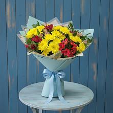 Букет цветов из:  Альстромерии и Хризантемы в Ясной